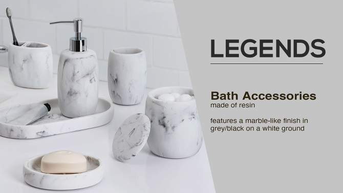 Legends Bathroom Tumbler Black/Gray - Allure Home Creations, 2 of 5, play video