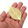 Unique Bargains Brass Bulk Mesh Leaf Pendants for DIY Jewelry Making Bracelets 10 Pcs - 2 of 4