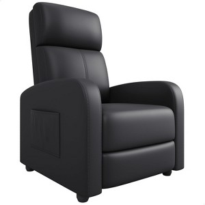 Clearance, Recliner Chair for Adults, PU Leather Adjustable Single Sofa with Side Pocket, Wide Arms, Tall Back, Padded Seat - 1 of 4