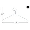 Racxily (6 pack) Drip Dry Wire Clothing Hangers, 10 Pack, Adult, White, Plastic Coated - 4 of 4