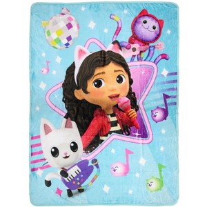 Gabby's Dollhouse Gabby Cats Concert 46"x60" Cute Soft Fleece Throw Blanket - 1 of 4