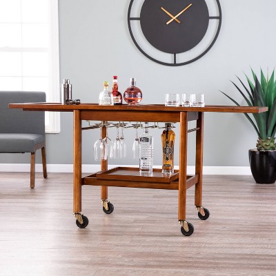 Karymore Adjustable Kitchen Cart with Storage Brown - Holly & Martin