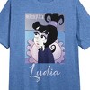 Beetlejuice Animated Series Lydia Crew Neck Short Sleeve Blue Heather Women's Night Shirt - image 2 of 3