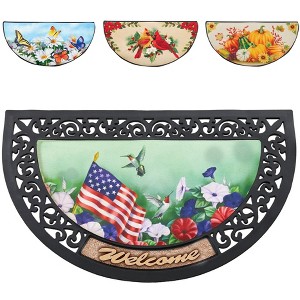 Collections Etc Interchangeable Season Slice-Shaped Welcome Mat - Set of 4 - 1 of 4