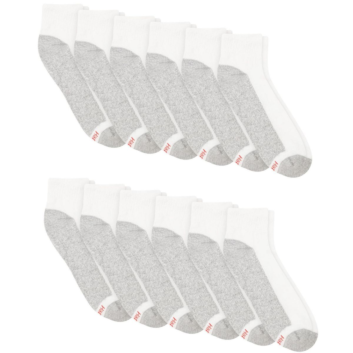 Hanes Double Tough Men's Ankle Socks, Shoe Sizes 12-14, 12-Pairs - thumbnail 8