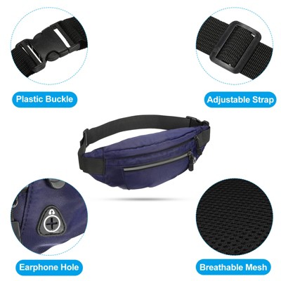Unique Bargains Waterproof Adjustable Strap Ample Storage Fanny Packs - image 3