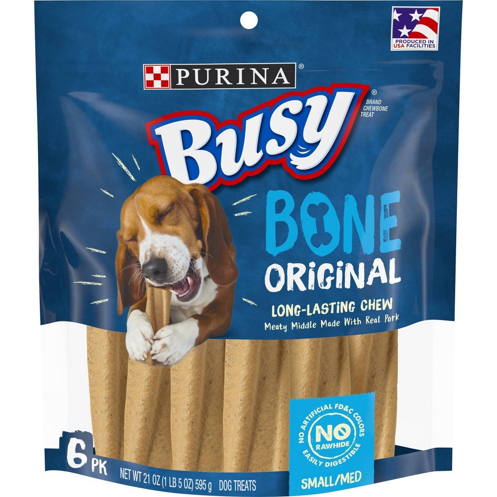 Photos - Dog Food Purina Busy Bone Chewy Pork Flavor Dog Treats - 21oz/6ct