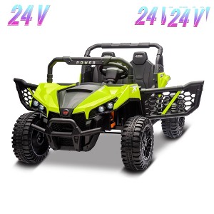 Jojoka 24V 2 Seater Ride-On Car for Big Kids, Electric Truck with Remote Control, Bluetooth, Lights, Power Wheels Toy Vehicle for Boys Girls - 1 of 4