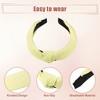 Unique Bargains Girl's Wide Knotted Headband 1.18" Yellow Green 6 Pcs - 3 of 4