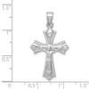 Black Bow Jewelry 14k White Gold Hollow Reversible 3D Crucifix Cross Pendant - 4 of 4