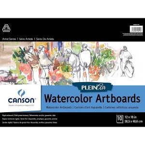 Canson Artist Series Montval Plein Air Watercolor Board, Foldover Binding, 10 Sheet, 12x16 inch, 1 Count - 1 of 4