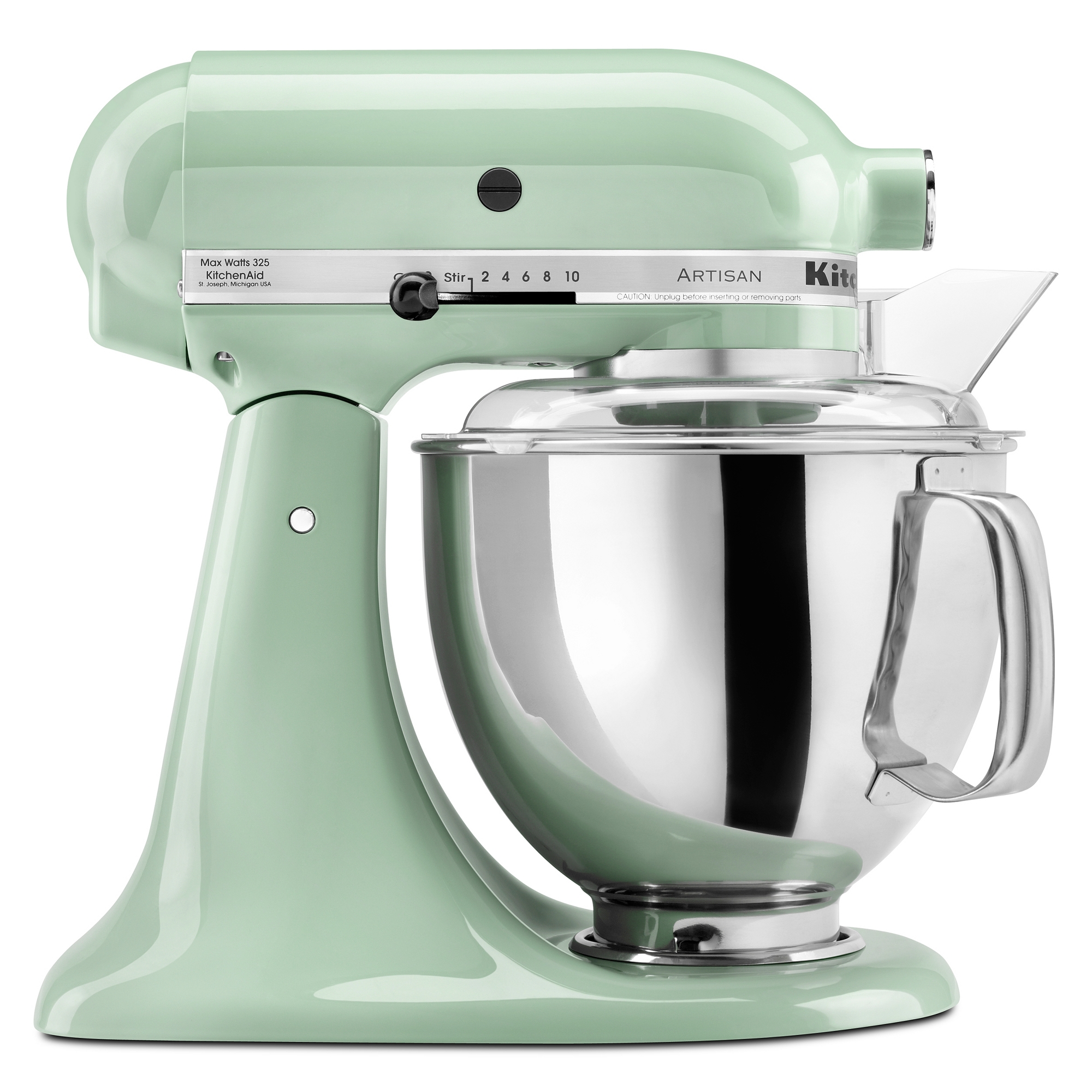 KitchenAid Artisan Series 5qt Tilt-Head Stand Mixer Pistachio: 10 Speeds, Metal, Dishwasher-Safe Parts