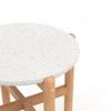 New Classic Furniture,Solstice 19.4 in. Round Wood Coffee Table with Terazzo Top - 3 of 4