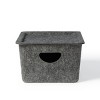 Felt Storage with Lid Charcoal - Bullseye's Playground™ - 4 of 4
