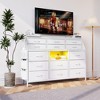 14 Drawers Dresser with Power Outlets and Led Lights,Fabric Dressers with Shelves and Side Pocket - 2 of 4