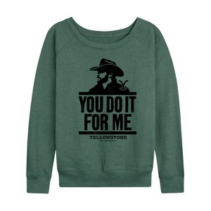 Women's - Yellowstone - You Do It For Me Lightweight French Terry Wide Neck Long Sleeve Shirt - 1 of 4
