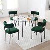 Vatros Dining Chairs Set of 2 Round Upholstered Dining Room Chairs, Orange - 2 of 4