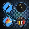 SatelliteSale Auxiliary 3.5mm Audio/Video Jack to 3 RCA Digital Stereo Composite Aux Cable Universal Wire PVC Black Cord 6 feet - 3 of 4