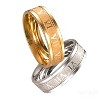 Ice City Men's Roman Numeral Wedding Band, Gold and Steel Rings, Size 6-12 - 2 of 4