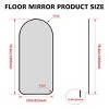 71"×32"Tall Arched Mirror,Metal Frame Dressing Mirror,Large Full Length Wall Mirror,Oversized Floor Mirror,Large Stand Up Mirror-The Pop Home - 4 of 4