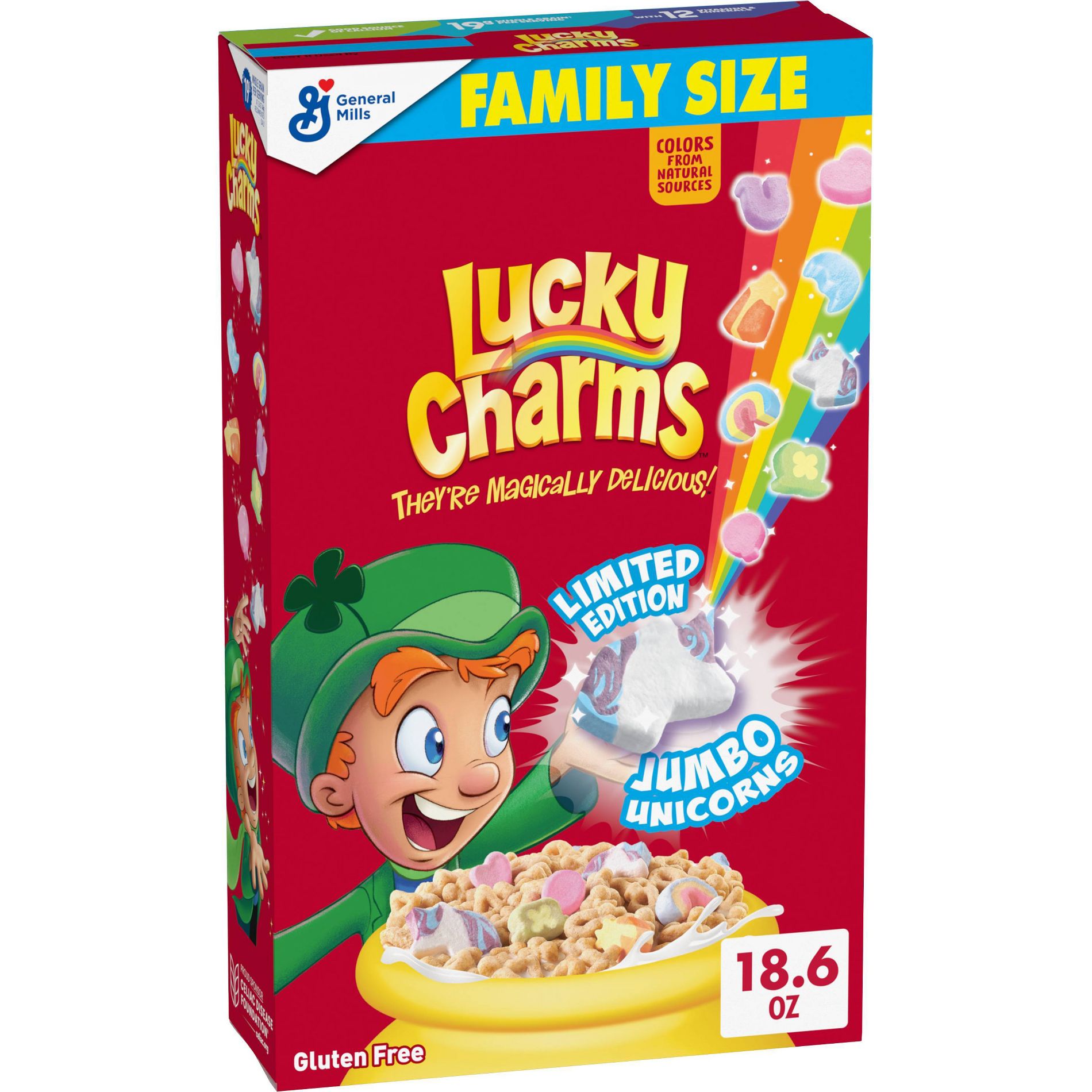 Lucky Charms Family Size Breakfast Cereal - 18.6oz