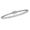 White Lotus Sterling Silver 9-Carat Lab Created Moissanite Tennis Bracelet - 3 of 3