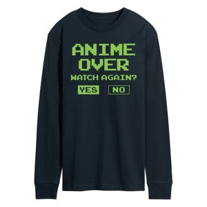 Men's - Instant Message - Anime Over Yes No Long Sleeve Graphic T-Shirt - 1 of 4