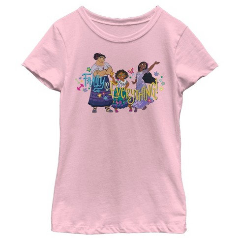 Girl's Encanto Family Is Everything Sisters T-shirt - Light Pink ...