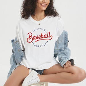 Simply Sage Market Livin' That Baseball Mom Life Garment Dyed Tee - 1 of 4