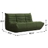 SYFERLORY Armless 2-Seat Togo Two Seater Large Bean Bag Sofa，Green - 3 of 4