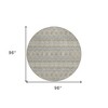 Silver Gray And Gold Floral Medallion Washable Indoor Outdoor Area Rug - 3 of 4