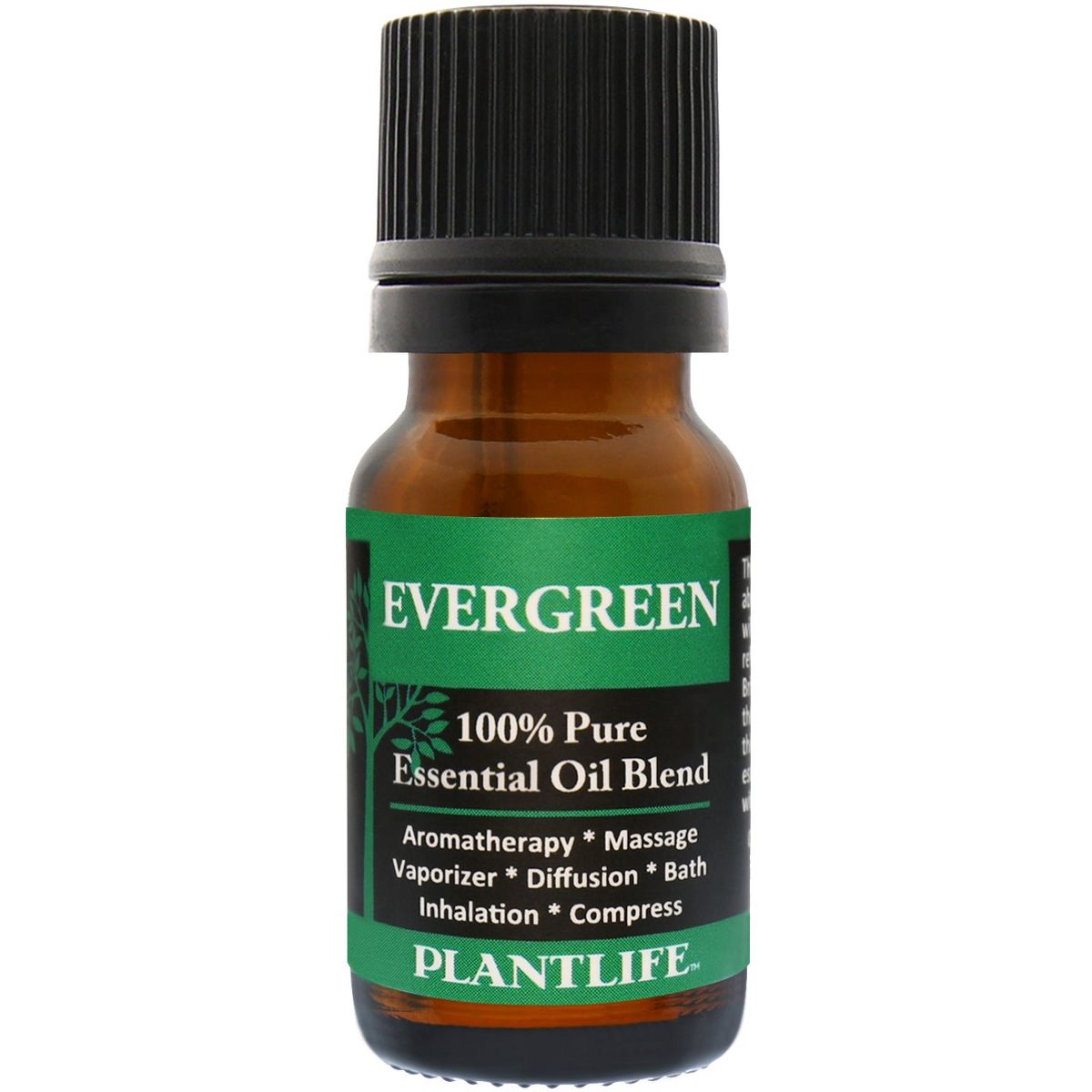 Plantlife Evergreen Aromatherapy Essential Oil Blend – 100% Pure, Therapeutic Grade, No Additives or Fillers, Made in California, 10 ml