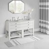 100% Cotton Stripe Print Reversible Indoor Bath Rug, Simple Spa Look Soft & Absorbent Bath Rug for Year Round Use - 3 of 4