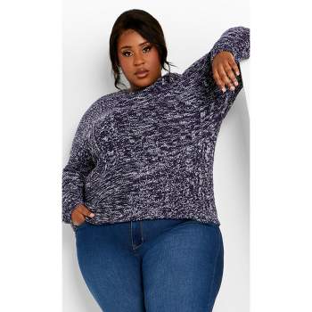 Women's Plus Size Sweater Charli Cable - navy | AVENUE