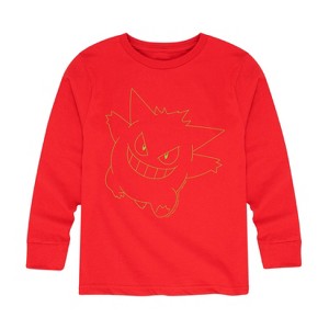 Boys' - Pokémon - Gengar Neon Long Sleeve Graphic T-Shirt - 1 of 4