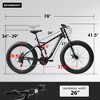 FIONECA 26 inch Mountain Bike,Full-Suspension 21 Speeds Drivetrain with Disc-Brake MTB Bicycle, 26*4" Fat tire Bike for Men - 3 of 4