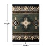 Emma and Oliver Olefin Accent Rug with Complementary Southwestern Pattern and Jute Backing - 4 of 4