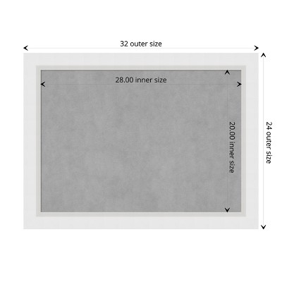 Blanco White Wood and Steel Framed Magnetic Board