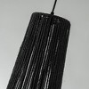 ALOADECOR 1 Light Modern Black Hand-Woven Rattan Pendant Light Chandelier for High Ceiling Bubble Shade  Pendant Light for Staircase - 4 of 4