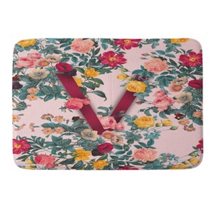 Deny Designs Burcu Korkmazyurek Summer Botanical Monogram Memory Foam Bath Mat - 1 of 4