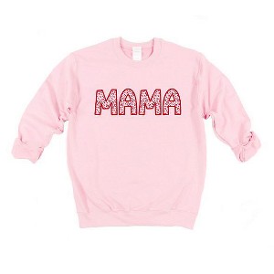 Simply Sage Market Women's Graphic Sweatshirt Mama Leopard Hearts - 1 of 4