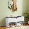 Shoe Bench with Cushion, Storage Bench, Entryway Bench with Storage, Shoe Rack Bench,Shoe Shelf, for Living Room, Bedroom - 4 of 4