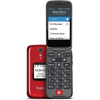 Jitterbug Flip2 Cell Phone for Seniors - Red