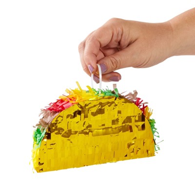 Mini Yellow Taco Piñatas for Festive Celebrations