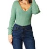 Women's Chic Scoop Neck Long Sleeve Top - Basic Bae - 3 of 4