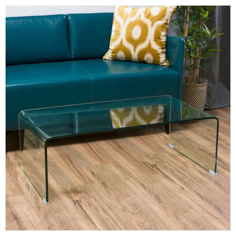 Ramona Glass Rectangle Coffee Table Clear - Christopher Knight Home, 5 of 13