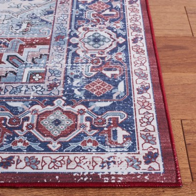 Tucson Red and Navy Synthetic 8' x 10' Area Rug