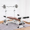 Soozier Multi-Exercise Full-Body Weight Rack with Bench Press, Leg Extension, Chest Fly Resistance Band & Preacher Curl - 2 of 4