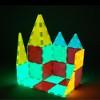 PICASSO-TILES Magnetic Tiles for Kids, Construction STEM Building Blocks Educational Toy, Glow In The Dark Magnet Tile, 60PCS - 4 of 4