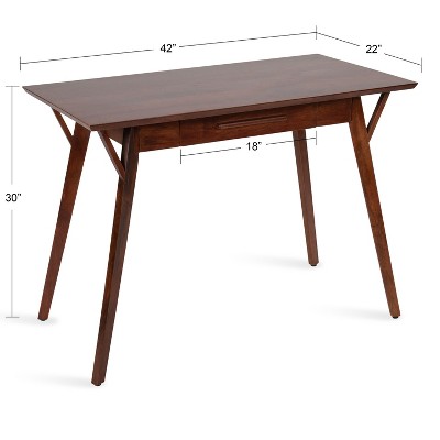 McCutcheon Brown Mango Wood Desk with Drawer